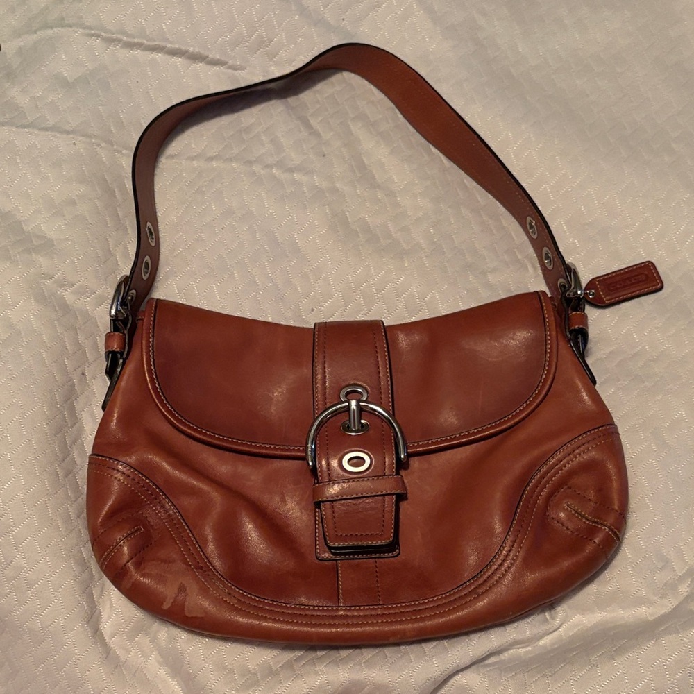 Coach Vintage F10192 Tan Leather Shoulder Bag